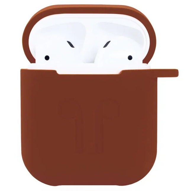 Чехол Guardi Soft Touch Protective Case для Airpods 1/2 коричневый какао