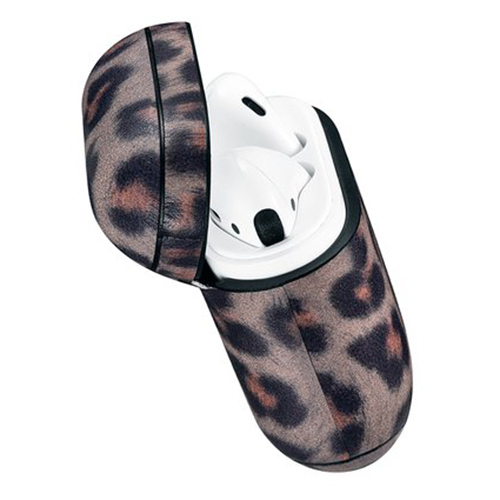 Чехол iCarer для Airpods leather series leopard какао (AP006-YW)