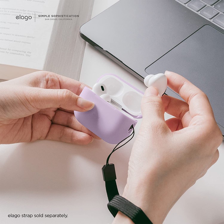 Elago для AirPods Pro 2 чехол Silicone case Lavender