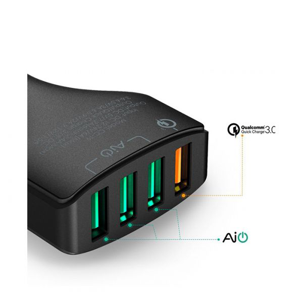 Автомобильное зарядное устройство Aukey 4 x USB 54 Вт QC 3.0 (CC-T9)