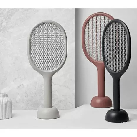Электрическая мухобойка Solove Electric Mosquito Swatter P1 RU Чёрная с режимом электрической ловушки и поддержкой зарядки через подставку