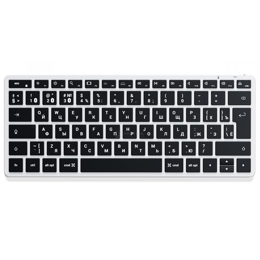 Беспроводная клавиатура Satechi Slim X1 Bluetooth Keyboard с русской раскладкой серебристая