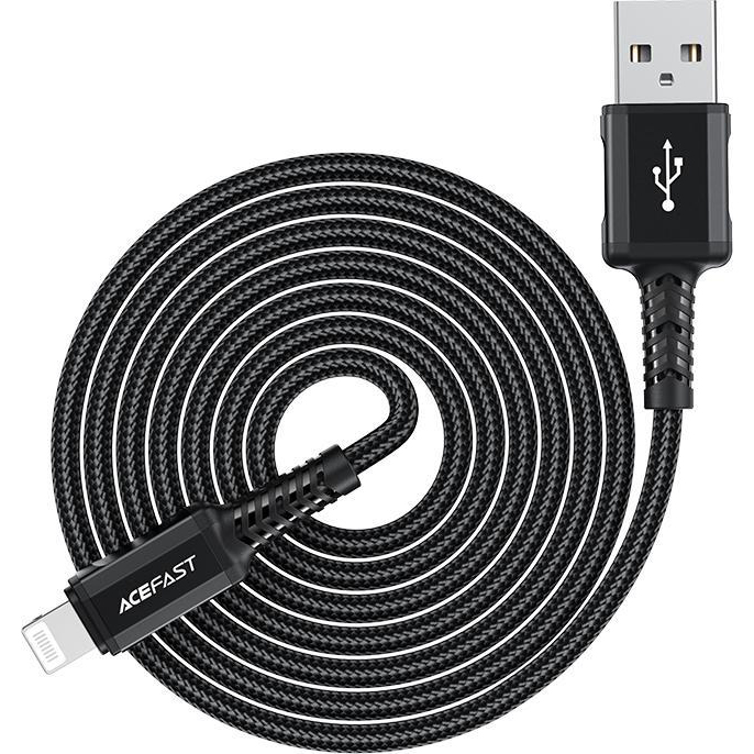 Кабель Acefast C4-02 USB-A to Lightning Cable (1,8 метра) чёрный (AF-C4-02-BK)