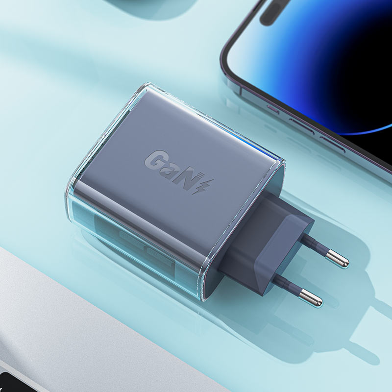 Сетевое зарядное устройство ACEFAST A45 Sparkling series PD65W GaN (2xUSB-C+USB-A) FCW Charger розовое Cherry blossom (EU)