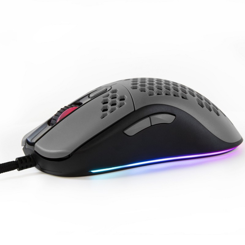 Игровая мышь Arozzi FAVO с RGB подсветкой чёрная/серая