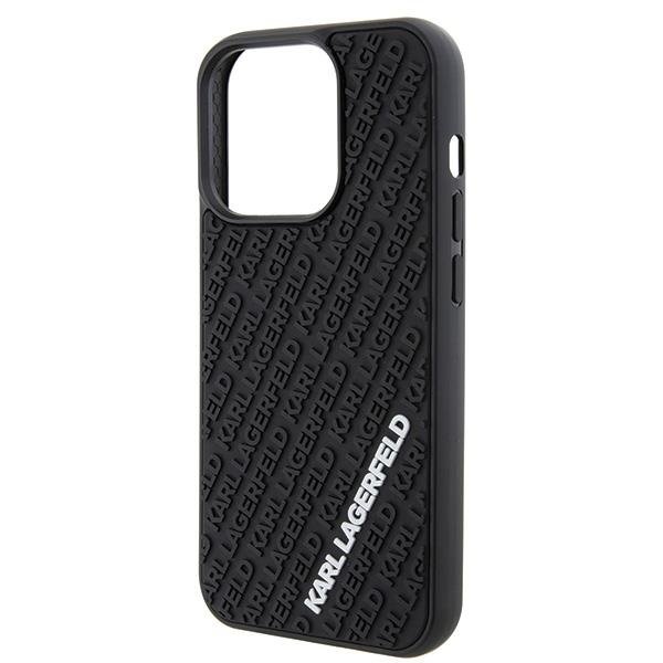 Чехол CG Mobile Lagerfeld 3D Rubber Multi Logo для iPhone 15 Pro чёрный