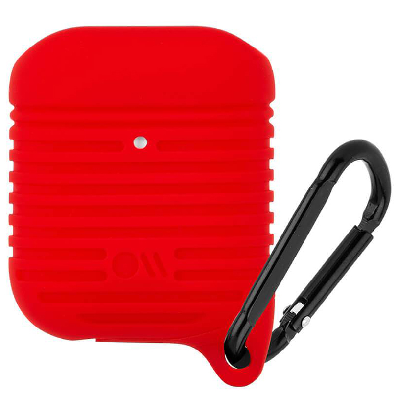 Чехол Case-Mate Tough Water Resistant Case для AirPods красный / чёрный карабин