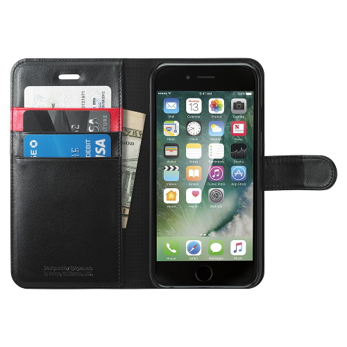 Чехол Spigen Wallet S для iPhone 7 (Айфон 7) чёрный (SGP-042CS20545)