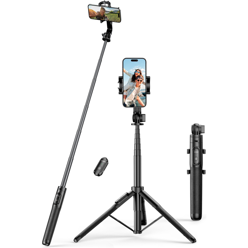Штатив UGREEN LP586 (15062) Selfie Stick Tripod (1,5 м) with Bluetooth Remote чёрный