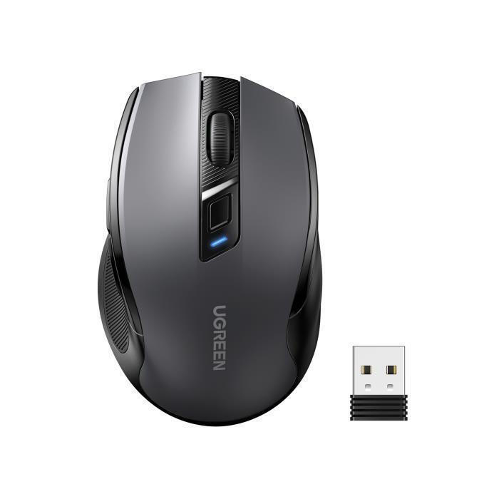 Мышка беспроводная UGREEN MU006 (90545) эргономичная 2.4G 4000DPI чёрная