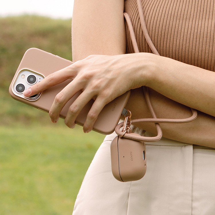 Чехол Uniq COEHL Haven для AirPods Pro 2 (2022) пыльный нюдовый (Dusty Nude)