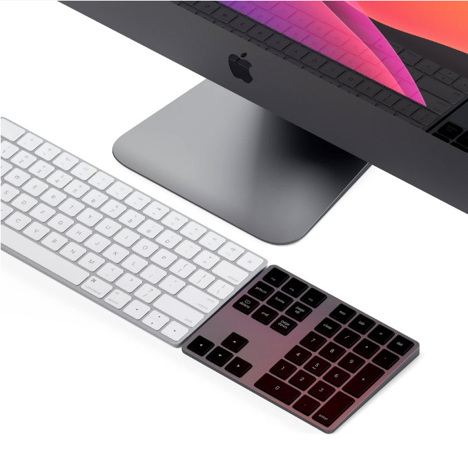 Беспроводной блок клавиатуры Satechi Aluminum Extended Keypad (ST-XLABKM) серый космос