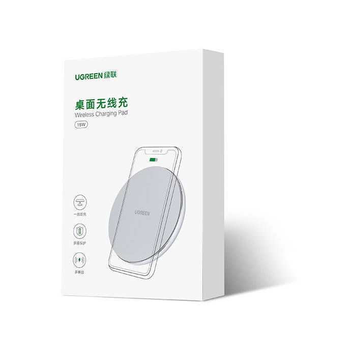 Беспроводное зарядное устройство Ugreen CD191 15W Qi Wireless Charger (40122)