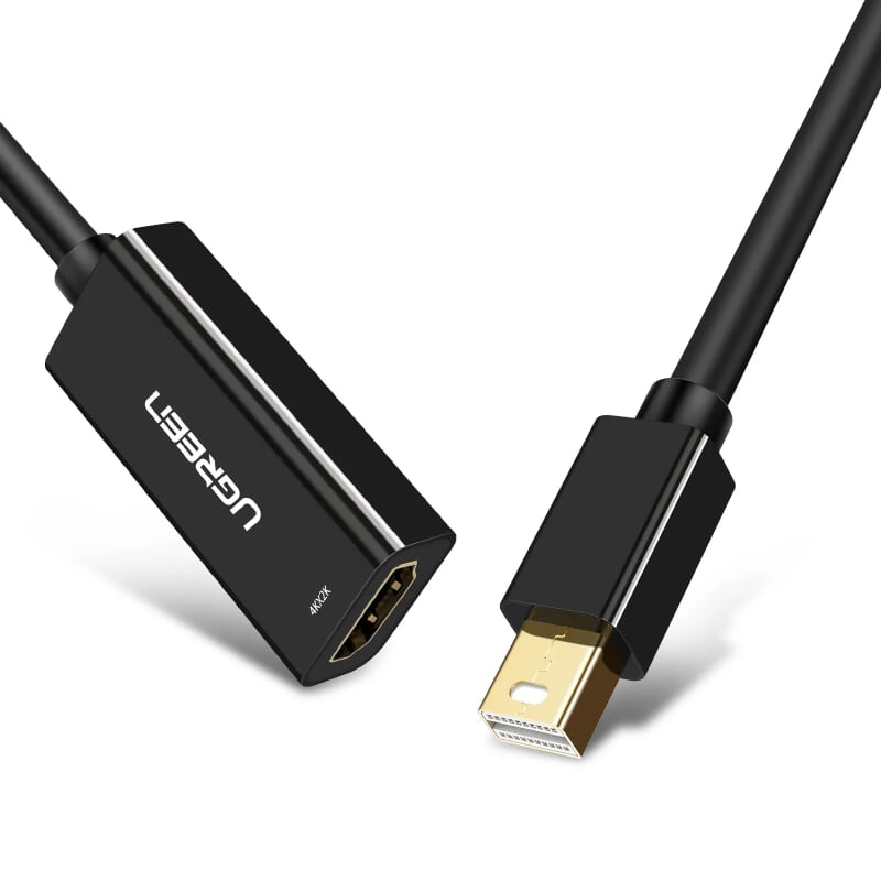 Кабель Ugreen MD112 (40360) Mini DP to HDMI Female Converter 4K чёрный