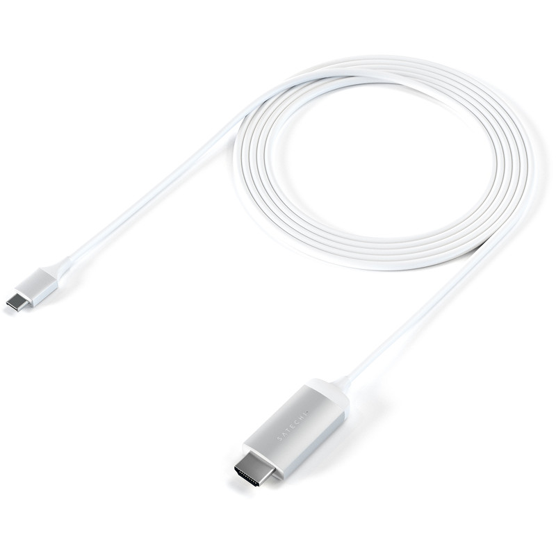 Кабель Satechi USB Type-C to HDMI 4K 60Hz (1,8 метра) ST-CHDMIS серебристый