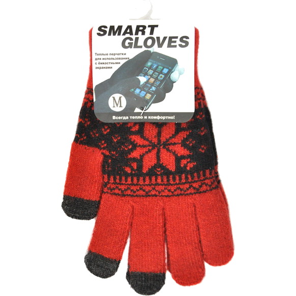 Перчатки шерстяные Beewin Smart Gloves красные (средние)