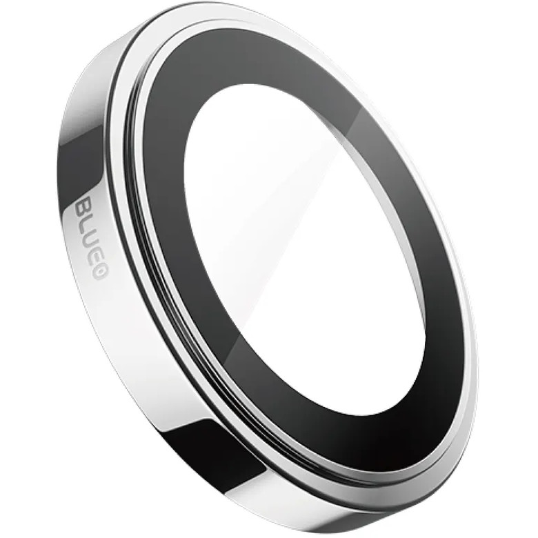 Защитное стекло на камеру BlueO SAPPHIRE Camera Lens metal armored для iPhone 15 Pro Silver (+install) 3 шт.