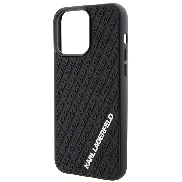 Чехол CG Mobile Lagerfeld 3D Rubber Multi Logo для iPhone 15 Pro Max чёрный
