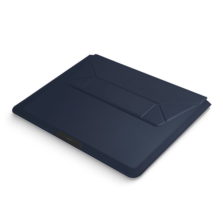Чехол Uniq Oslo V.2 PU leather Magnetic Laptop sleeve/foldable stand для ноутбуков 14" Navy Blue