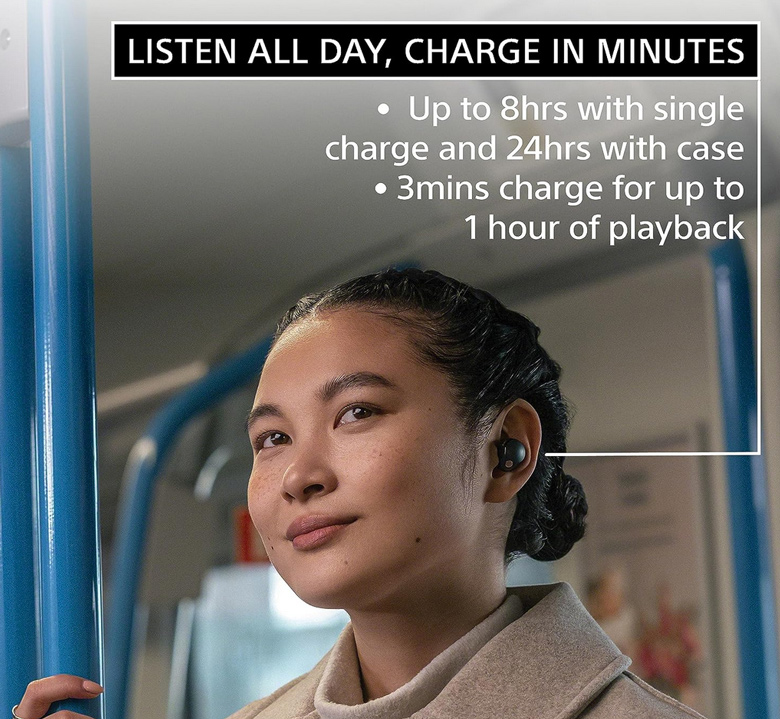 Наушники SONY TWS с шумоподавлением черные