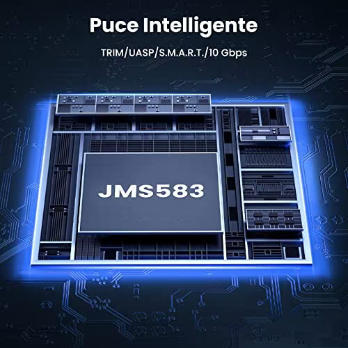 Бокс внешний для жесткого диска UGREEN CM559 (15511) M.2 NVMe SSD Enclosure 10Gbps с кабелем USB-C и USB-A