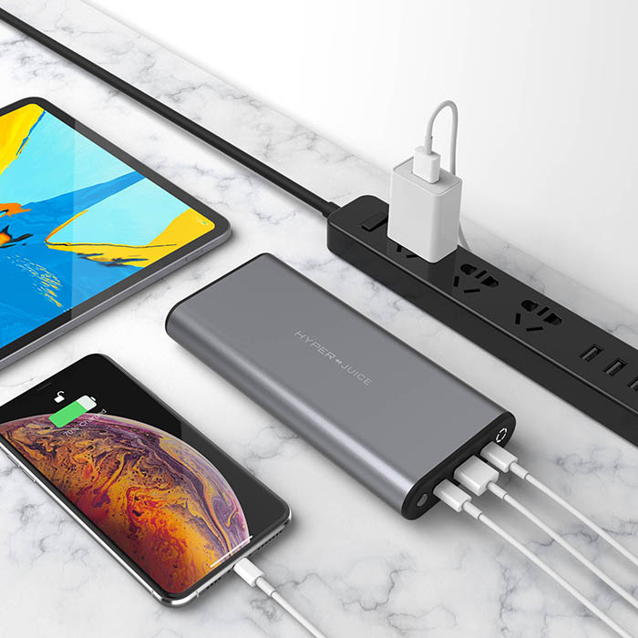 Внешний аккумулятор HyperJuice 130W USB-C Battery 27000 мАч серебристый