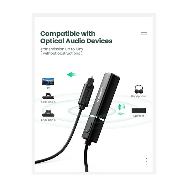 Передатчик Bluetooth UGREEN CM150 Transmitter Audio Adapter (50213)