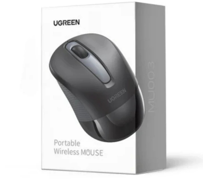 Беспроводная компьютерная мышь UGREEN MU003 (90371) Portable Wireless Mouse чёрная