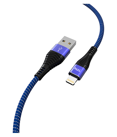 Кабель TFN 8pin (Lightning-USB) Forza (1 метр) синий/чёрный