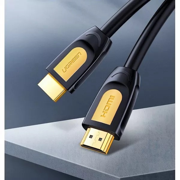 Кабель UGREEN HD101 (10115) HDMI Male To Male Round Cable (1 метр) жёлтый-чёрный