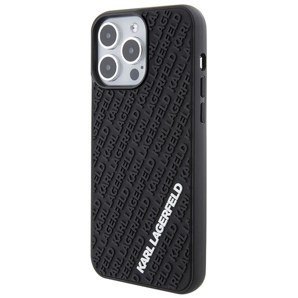 Чехол CG Mobile Lagerfeld 3D Rubber Multi Logo для iPhone 15 Pro Max чёрный