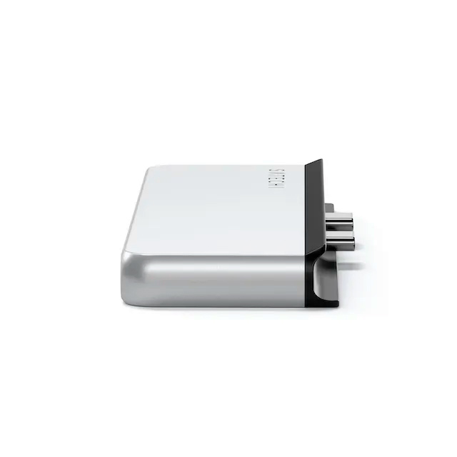 Хаб двойной Satechi Dual USB-C Hub For Surface Pro 9 серебристый
