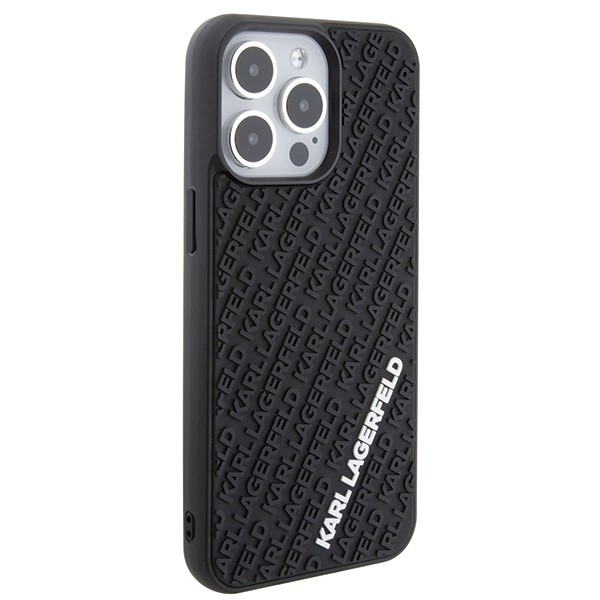 Чехол CG Mobile Lagerfeld 3D Rubber Multi Logo для iPhone 15 Pro Max чёрный