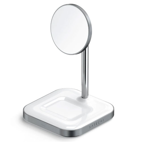Беспроводное зарядное устройство Satechi Aluminium 2-in-1 Magnetic Wireless Charging Stand (ST-WMCS2M)