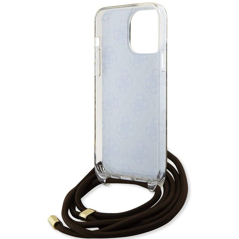 Чехол CG Mobile Guess 4G Printed Crossbody для iPhone 15 Pro Max коричневый