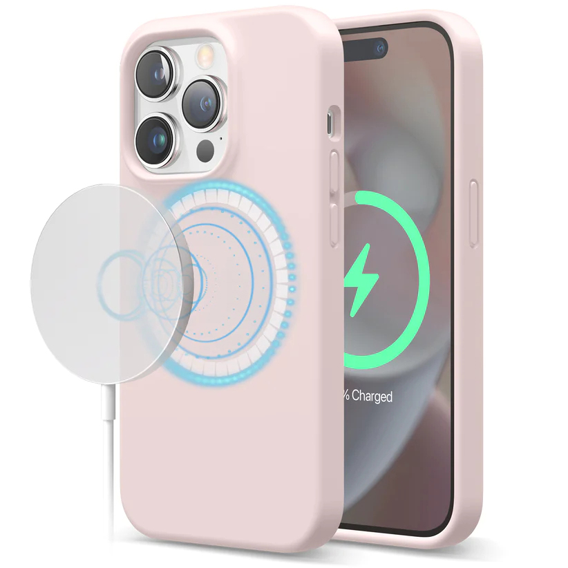 Чехол Elago MagSafe Soft Silicone Case для iPhone 14 Pro нежно-розовый (Lovely Pink)