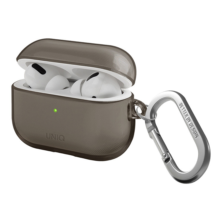 Чехол Uniq Glase для AirPods Pro 2 (2022) серый (Smoke Grey) 