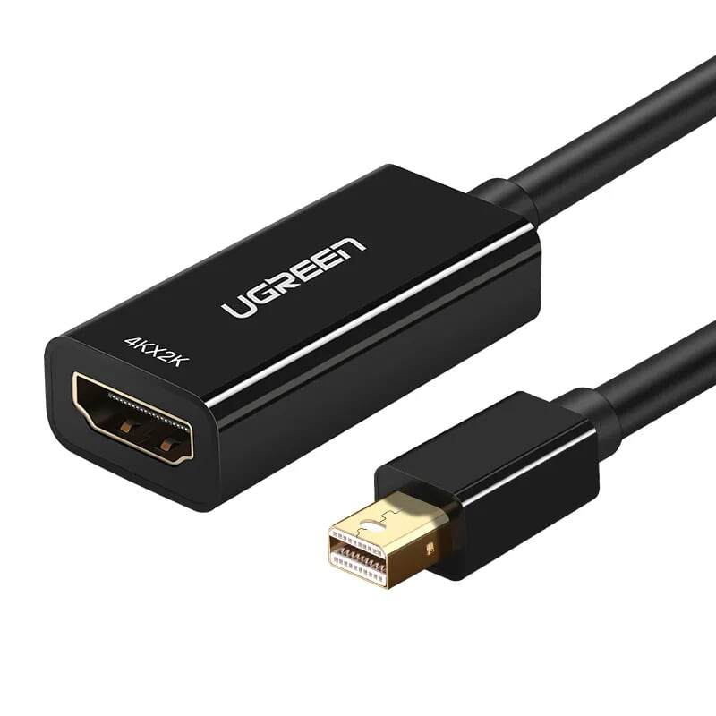 Кабель Ugreen MD112 (40360) Mini DP to HDMI Female Converter 4K чёрный
