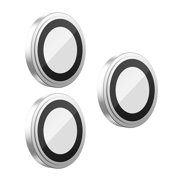 Защитное стекло Blueo Camera lens Armor metal для камеры iPhone 14 Pro/14 Pro Max Серебристое (3 шт+install)