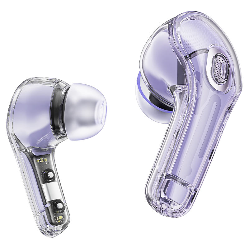 Беспроводные наушники ACEFAST T8 Crystal color bluetooth earbuds зелёные (Mint green)