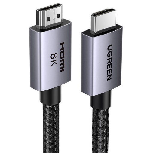 Кабель Ugreen HD171 HDMI 2.1 8K / 60Hz (2 метра) чёрный / серый (25910)