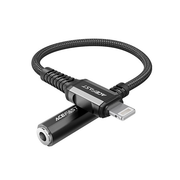 Кабель Acefast C1-05 Lightning to 3.5 mm Cable (18 сантиметров) чёрный (AF-C1-05-BK)