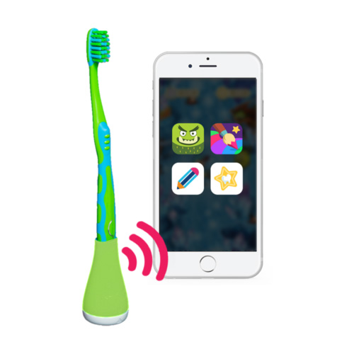 Умная насадка Playbrush Smart на любую зубную щётку зелёная