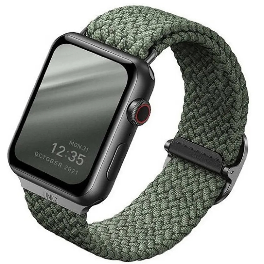 Ремешок Uniq Aspen Strap Braided для Apple Watch 38/40/41 мм зелёный (40MM-ASPGRN)