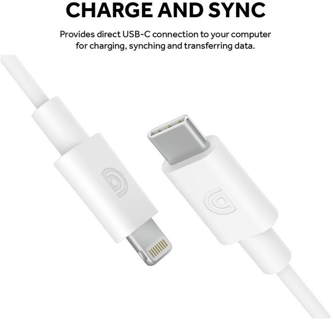 Кабель Griffin USB-C to Lightning Cable (1,2 метра) белый (GP-066-WHT)