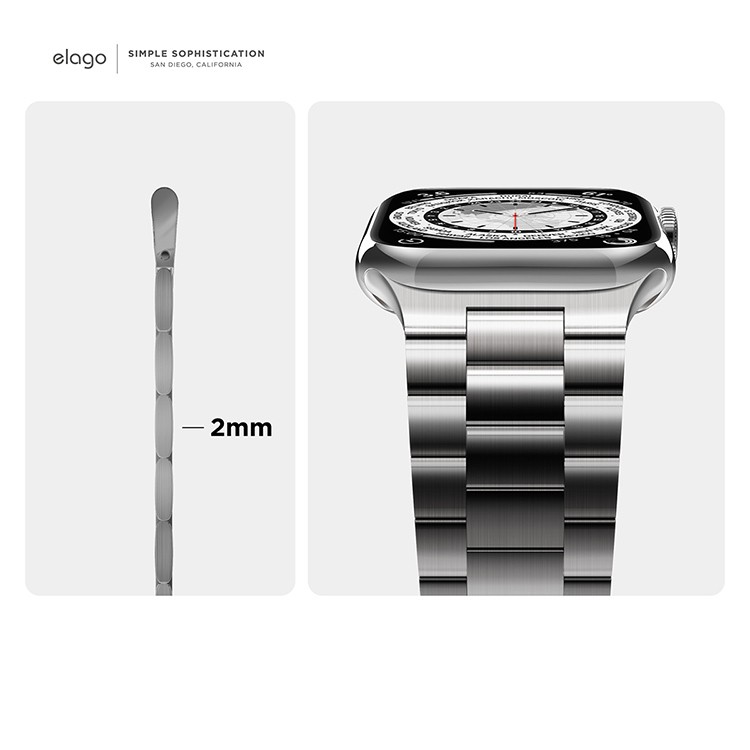 Ремешок Elago Metal Band для Apple Watch 40/41 мм серебристый