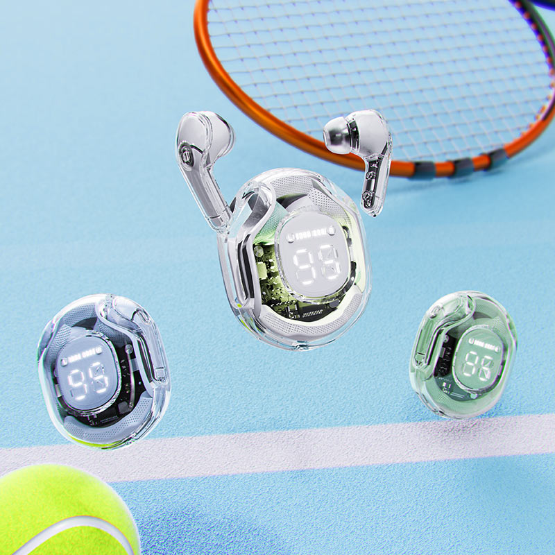Беспроводные наушники ACEFAST T8 Crystal color bluetooth earbuds зелёные (Mint green)