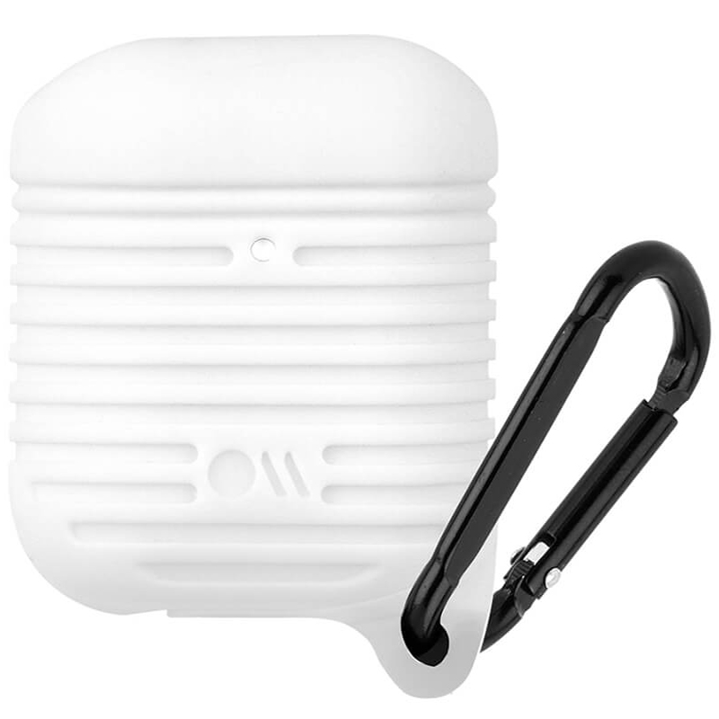 Чехол Case-Mate Tough Water Resistant Case для AirPods белый / чёрный карабин