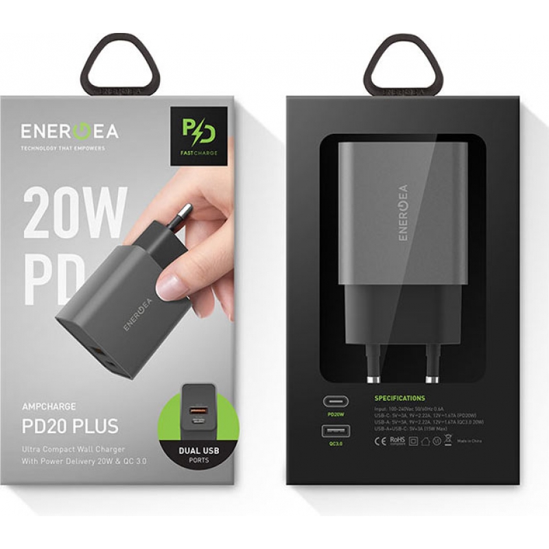 Сетевое зарядное устройство EnergEA Ampcharge 20W
