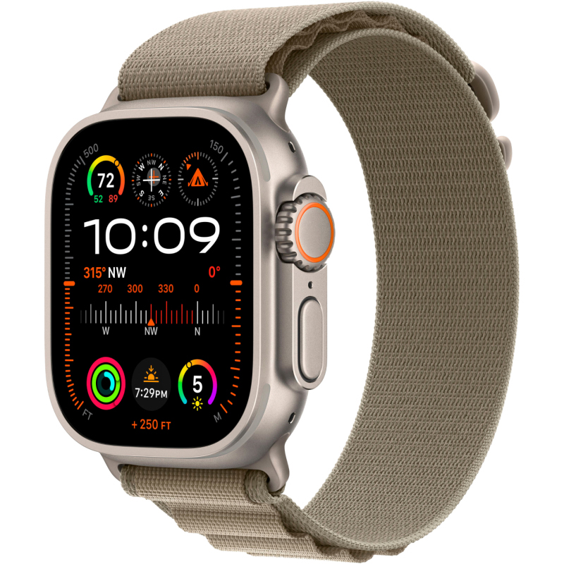 Умные часы Apple Watch Ultra 2 49 мм, GPS, титан, ремешок Alpine оливковый